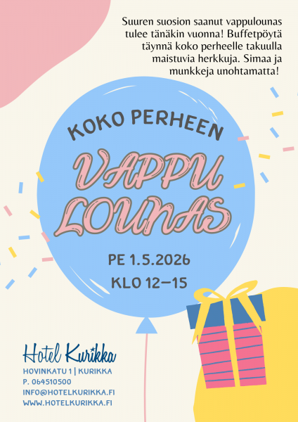 Vappulounas pe 1.5.2026